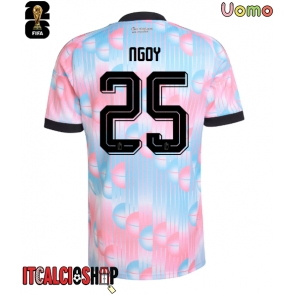 Belgio Nathan Ngoy #25 Seconda Maglia Mondiali 2026 Manica Corta Belgio Nathan Ngoy #25 Seconda Maglia Mondiali 2026 Manica Corta